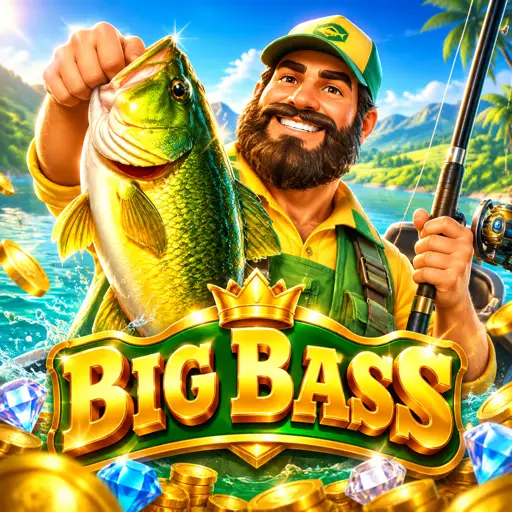 Big Bass Bonanza, slot de pesca com pescador e isca